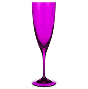 Бокалы для шампанского 220 мл 6 шт  Crystalex CZ s.r.o. "Кейт /Пурпурные"  / 170280