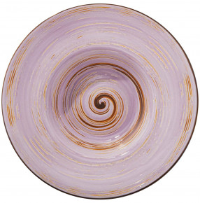 Тарелка 25,5 см глубокая сиреневая  Wilmax "Spiral" / 261687