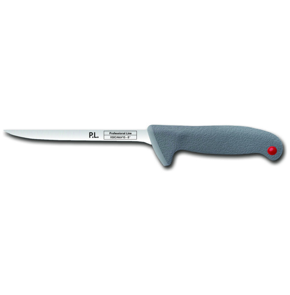 Нож обвалочный 20 см с цветными кнопками серая пластиковая ручка  P.L. Proff Cuisine &quot;PRO-Line&quot; / 321654
