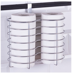 Органайзер для туалетной бумаги 26 х 12 х 20 см навесной /хром / 281315