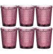 Стаканы для виски 280 мл 6 шт розовые  LEFARD &quot;Гранат /Muza color&quot; / 220742