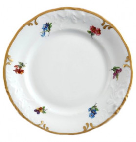 Набор тарелок 24 см 6 шт  Roman Gebis "Фредерика /Мелкие цветы /матовое золото" / 098476
