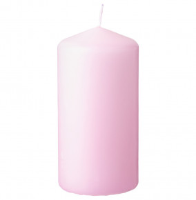 Свеча столбик 6 х 12 см /розовая / 283022