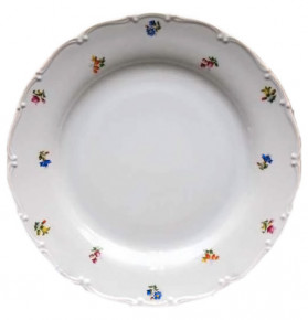 Блюдо 30 см круглое глубокое  Bohemia Porcelan Moritz Zdekauer 1810 s.r.o. "Офелия /Мелкие цветы" / 050131
