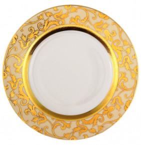 Набор тарелок 21 см 6 шт  Falkenporzellan "Тоска /Бежевая /Золотые цветы" / 060297