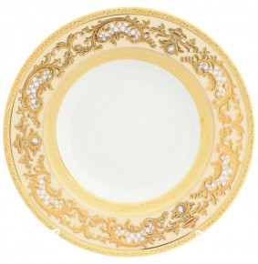 Набор тарелок 22,5 см 6 шт глубокие  Falkenporzellan "Констанц /Алена золото 3D" крем / 153832