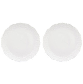 Набор тарелок 16 см 2 шт  Elan gallery "Белый узор" / 330788