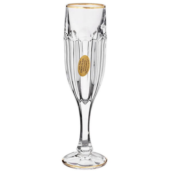 Бокалы для шампанского 150 мл 6 шт  UNION GLASS &quot;Сафари /Отводка золото&quot; / 246955