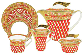 Чайный сервиз на 6 персон 21 предмет  Royal Crown "Аурелия" (подарочная упаковка) / 330359