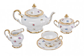 Чайный сервиз на 6 персон 21 предмет  Weimar Porzellan "Мелкие цветы /1016" (подарочный набор) / 013145