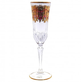 Бокалы для шампанского 180 мл 6 шт  RCR Cristalleria Italiana SpA "Timon /Адажио /Золото на розовом" / 156118