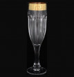Бокалы для шампанского 150 мл 6 шт  Crystalite Bohemia &quot;Сафари /Версаче золото&quot; / 060243