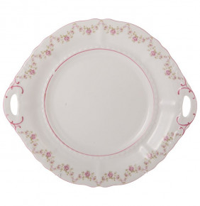 Пирожковая тарелка 27 см  Leander "Соната /Розовый цветок /Розовая отводка" / 199375