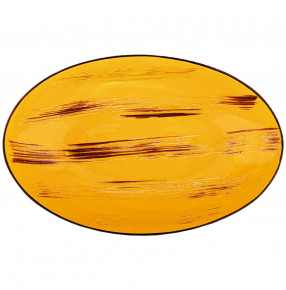 Салатник 25 x 16,5 x 6 см овальный жёлтый  Wilmax "Scratch" / 261486