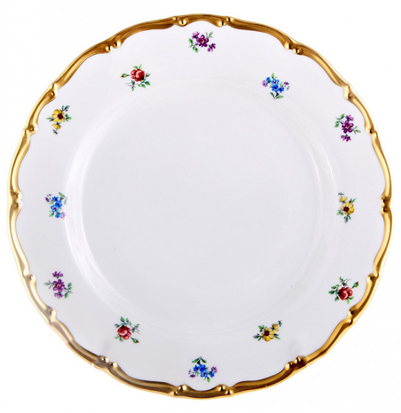 Набор тарелок 25 см 6 шт  Bohemia Porcelan Moritz Zdekauer 1810 s.r.o. &quot;Анжелика 845 /Мелкие цветы&quot; / 122565