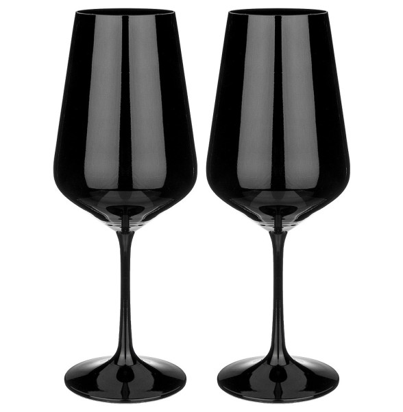 Бокалы для красного вина 450 мл 2 шт  Crystalex CZ s.r.o. &quot;Сандра /Чёрные&quot; / 192877