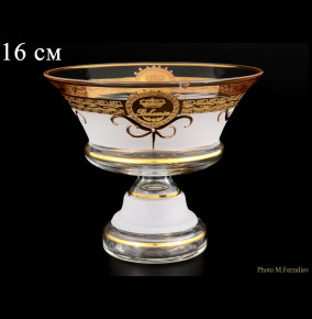 Ваза для конфет 16 см н/н  Bohemia "Богемия /Антик золото" А-М / 062013