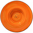 Тарелка 22,5 см глубокая оранжевая  Wilmax &quot;Spiral&quot; / 261579