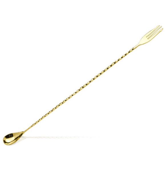 Столовый прибор Ложка барная 40 см золото  Lumian Luxury Bar Tools &quot;Trident fork&quot; / 320559