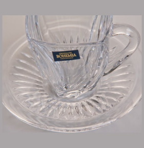 Набор чайных пар 150 мл 6 шт  Crystalite Bohemia "Нептун /Без декора" / 035196
