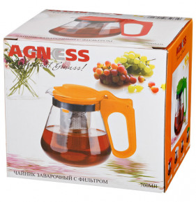 Заварочный чайник 700 мл с фильтром из нержавеющей стали "Agness" / 203269