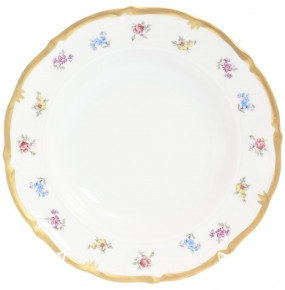 Набор тарелок 24 см 6 шт глубокие  Chodov "Корона /Мелкие цветы /Матовое золото" / 148366