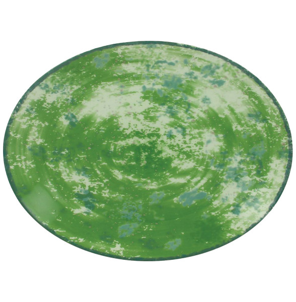 Тарелка 26 х 19 см овальная плоская зеленая  RAK Porcelain &quot;Peppery&quot; / 314819
