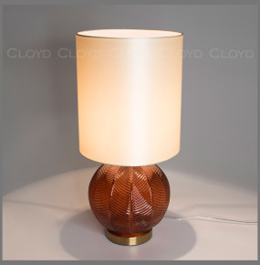 Настольная лампа 1 рожковая  Cloyd "ARBUSS" / выс. 61 см - латунь - коричнев. стекло / 347273