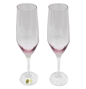Бокалы для шампанского 200 мл 2 шт  Crystalex CZ s.r.o. "Амороссо /90601 /Розовые" / 314108