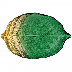 Блюдо 21 см Лист  АКСАМ "Leaf emerald" / 277039