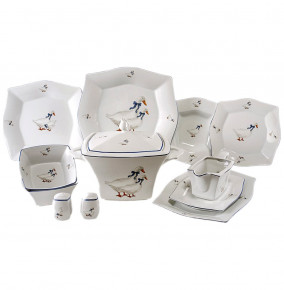 Столовый сервиз на 6 персон 26 предметов  Royal Czech Porcelain "Львов /Гуси" / 203686