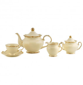 Чайный сервиз на 12 персон 27 предметов  Royal Classics "Слоновая кость /Отводка золото /17665" / 287417