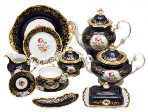 Чайный сервиз на 12 персон 55 предметов  Weimar Porzellan "Санкт-Петербург 866 /Кобальт"  / 012322