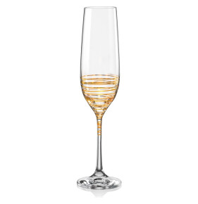 Бокал для шампанского 190 мл 1 шт  Crystalex CZ s.r.o. "Виола /Золотая спираль /8441" / 341801