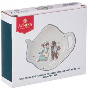 Подставка для чайного пакетика 11 х 10 х 2 см  Agness "Ля мур /Муу" / 214309