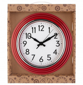 Часы настенные 30 см кварцевые красные  LEFARD "LOVELY HOME" / 188033