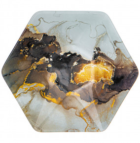 Салатник 20 см чёрный  LEFARD "Marble" (6шт.) / 280293