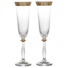 Бокалы для шампанского 190 мл 2 шт  Crystalex CZ s.r.o. "Анжела /Новогодний /Матовое золото"   / 170190