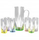 Набор для воды 7 предметов (кувшин 1,5 л + 6 стаканов)  Crystalex CZ s.r.o. "Ассорти" / 101385