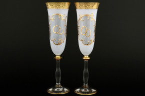 Бокалы для шампанского 190 мл 2 шт  Crystalex CZ s.r.o. "Анжела /Свадебные /Антик золото" / 052971