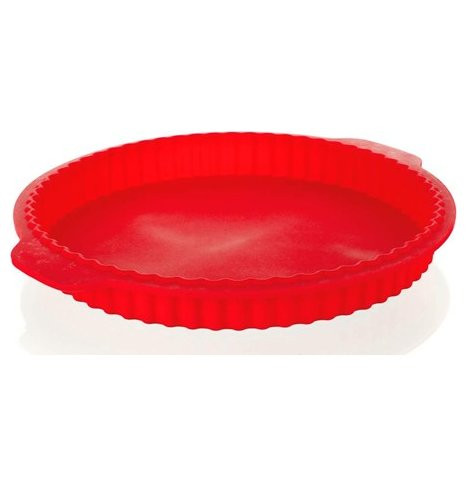 Форма для выпечки пирога 27 x 3,5 см круглая силикон красная &quot;Banquet&quot;  / 152385