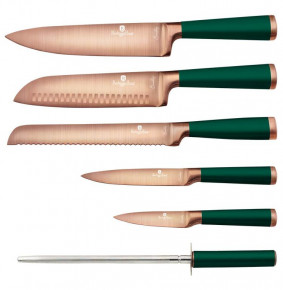 Набор кухонных ножей на подставке 7 предметов  Berlinger Haus "Emerald" / 280773