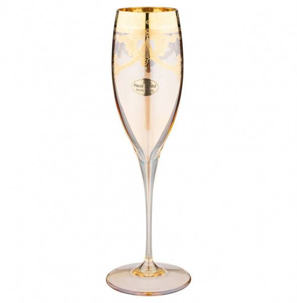Бокалы для шампанского 260 мл 6 шт янтарные  Art Decor &quot;Амальфи /Золото&quot;  / 276512