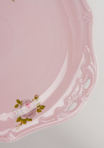 Пирожковая тарелка 28 см  Weimar Porzellan "Алвин розовый" / 001601