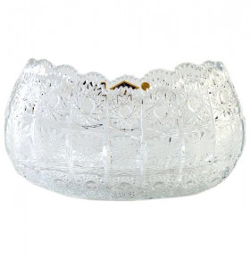 Ваза для фруктов 25,5 см Ладья  Aurum Crystal "Хрусталь резной" / 152660