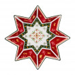 Салатник 26 см Звезда  LEFARD &quot;Christmas Collection /Снежинка красная&quot; / 192433