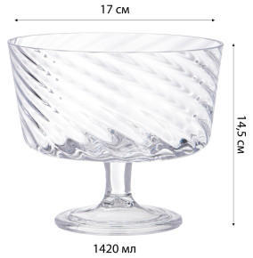 Ваза для конфет 17 см н/н  Alegre Glass "Sencam" / 313802