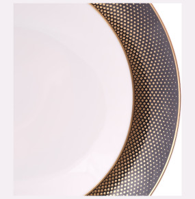 Набор тарелок 23,5 см 6 шт глубокие  Falkenporzellan "Deluxe shape /Rio black gold" / 340671