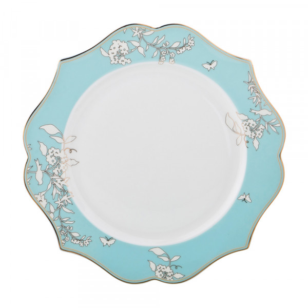 Набор тарелок 20 см 6 шт бело-голубые  LEFARD &quot;Цветочки /Золото&quot; / 186266