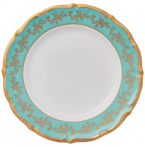 Набор тарелок 25 см 6 шт  Leander "Мария-Тереза /Золотые веточки /Бирюза" / 247553